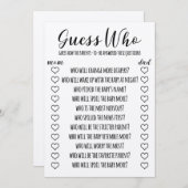 Ratet, wer das Baby Duschspiel mag Programm (Vorne/Hinten)