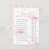 Ratet, wer das Brautparty "Bridge" oder "Groom Pin Einladung (Vorne/Hinten)