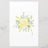 Ratet, wer das Brautparty der Gelben Rosen elegant (Rückseite)