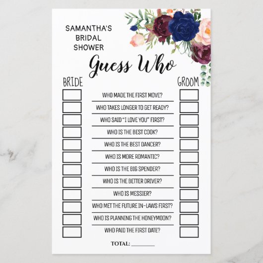 Ratet, wer das Brautparty Englisch Spanisch spielt (Vorderseite)