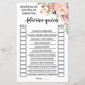 Ratet, wer das Brautparty Englisch Spanisch spielt (Rückseite)