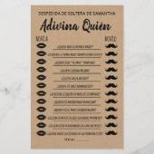 Ratet, wer das Brautparty Englisch Spanisch spielt (Rückseite)