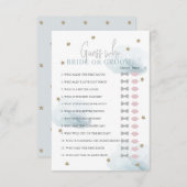 Ratet, wer das Brautparty "Groom Blue" bzw. "Bridg Einladung (Vorne/Hinten)