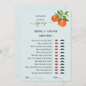 Ratet, wer das Brautparty "Main Squeeze" spielt Einladung (Vorne/Hinten)