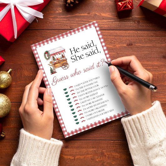 Ratet, wer gesagt hat, Country Market Bridal Spiel Einladung