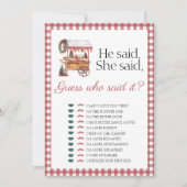 Ratet, wer gesagt hat, Country Market Bridal Spiel Einladung (Vorderseite)