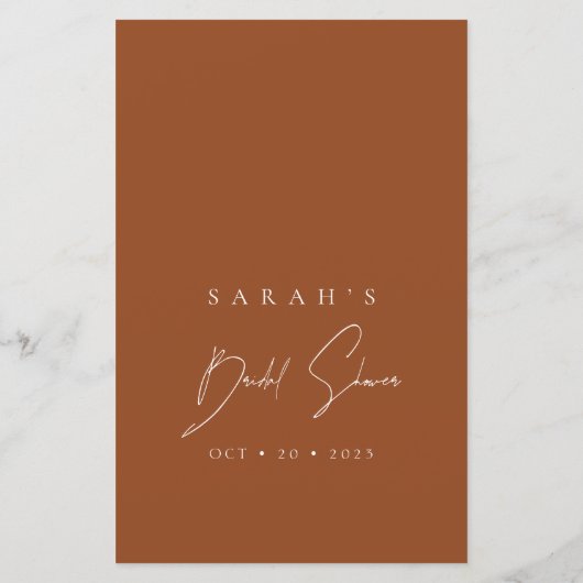 Ratet, wer ich bin, Terracotta Brautparty Game (Rückseite)