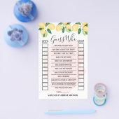 Ratet, wer Lemons rosafarbene Brautparty-Spielkart Flyer (Einzeln)