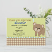 Ratet wer macht 1 Bäreneinladung Einladung (Stehend Vorderseite)