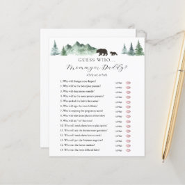 Ratet, wer Mama oder Daddy Baby Shower Spielkarte