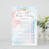 Ratet, wer Mommy Daddy Pink Blue Gender Reveal Gam (Stehend Vorderseite)