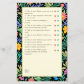 Ratet, wer Spaß beim Hochzeitsspiel und Brautparty (Rückseite)