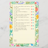 Ratet, wer Spaß beim Hochzeitsspiel und Brautparty (Rückseite)