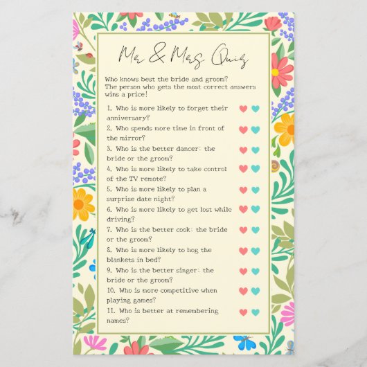 Ratet, wer Spaß beim Hochzeitsspiel und Brautparty (Vorderseite)