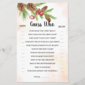 Ratet Wer Weihnachts Brautparty Game Card Flyer (Vorne)