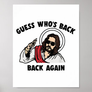 Ratet, wer wieder zurück Ostern lustigen Jesus Chr Poster