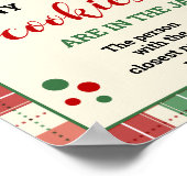 Ratet, wie viele Cookies Spiel Weihnachten Kariert Poster (Ecke)