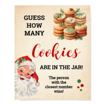 Ratet wie viele Cookies Weihnachts-Spiel-Zeichen