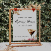 Ratet, wie viele Espresso-Bohnen Brautparty-Zeiche Poster