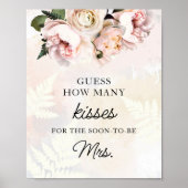 Ratet, wie viele Kisses Brautparty Game Poster (Vorne)