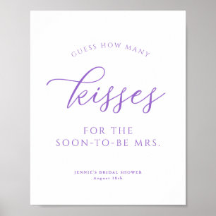 Ratet wie viele Kisses Bright Lilac Showspiel Poster