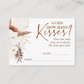 Ratet wie viele Kisses Game Cards - Terracotta Begleitkarte (Vorderseite)