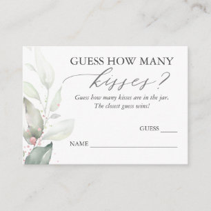 Ratet, wie viele Kisses Greenerity Game Cards Begleitkarte