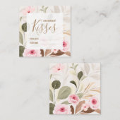 Ratet, wie viele Küsse Hochzeitsspiel-Brautparty Begleitkarte (Vorne/Hinten)