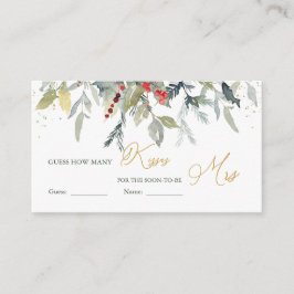 Ratet, wie viele Küsse in Jar Greenery Red Berry Begleitkarte