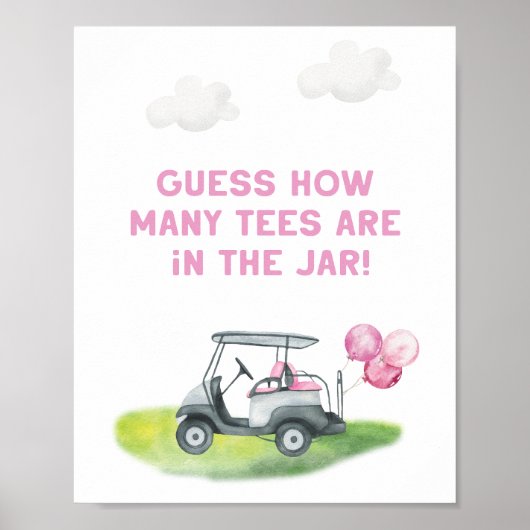 Ratet wie viele T-Shirts Golf Sign Poster (Vorne)