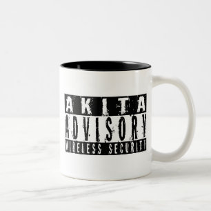 Ratgebende drahtlose Sicherheit Akitas Zweifarbige Tasse