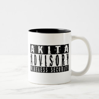Ratgebende drahtlose Sicherheit Akitas Zweifarbige Tasse