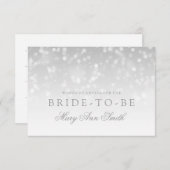 Ratgeber Brautparty Silver Bokeh Sparkle Lights Einladung (Vorne/Hinten)