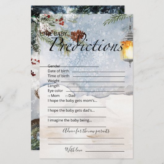 Ratgeber für Babyprognosen für eine immergrüne Bab (Vorne/Hinten)