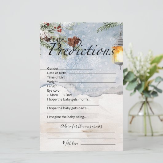 Ratgeber für Babyprognosen für eine immergrüne Bab (Stehend Vorderseite)