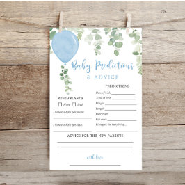 Ratgeber für Babyvorhersagen, blaue Ballons Junge