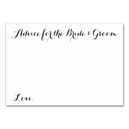 Ratgeber für Hochzeitskarten für Braut und Bräuche Tischnummer (Vorderseite)