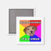 Ratgeber Hund sagt: Löschen Sie den Virus Magnet (Vorderseite/Rückseite)