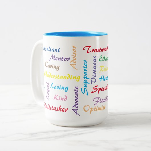 Ratgeber-Tasse Zweifarbige Tasse (Vorderseite Links)