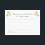 Ratgeber wünscht Watercolor-Blume Hochzeitskarten Visitenkarte<br><div class="desc">Diese wunderschönen Blumenempfehlungen und Wunschkarten sind die perfekte Ergänzung zu einem Polterabend oder an der Hochzeitsfeier. Dieses Design bietet eine Kombination aus Handschrift und Block-Schriftart in schlauer grün und hervorgehoben durch ein Aquarellbouquet. Die Gäste haben Platz, um ihren Lieblingstitel, ihren Namen auf der Vorderseite und die Namen des Ehepaares und...</div>