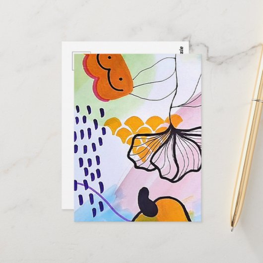 Ratgeberkarten - Farbige Illustration Postkarte (Vorderseite/Rückseite Beispiel)