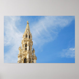 Rathaus am Grand Place in Brüssel, Belgien Poster
