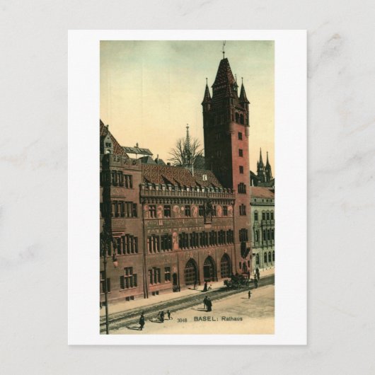 Rathaus Basel Schweiz Vintag Postkarte (Vorderseite)