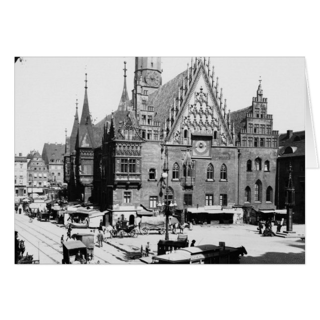 Rathaus, Breslau Polen, c.1910 (Vorderseite (Horizontal))