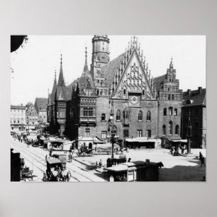 Rathaus, Breslau Polen, c.1910 Poster