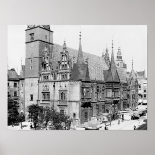 Rathaus, Breslau Polen, c.1910 Poster