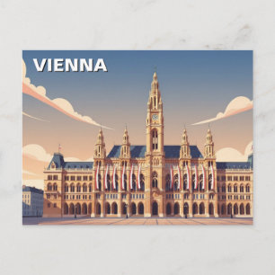 Rathaus City Hall Wien Österreich Reise Postkarte