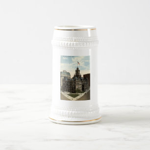 Rathaus, Detroit, Michigan 1915 vintage Bierglas