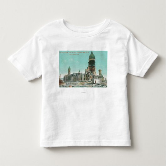 Rathaus im Ruine-nach 1906 Feuer Kleinkind T-shirt (Vorderseite)