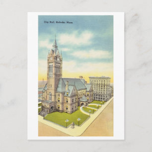 Rathaus in Holyoke, Messe, Vintage Travel Postkarte
